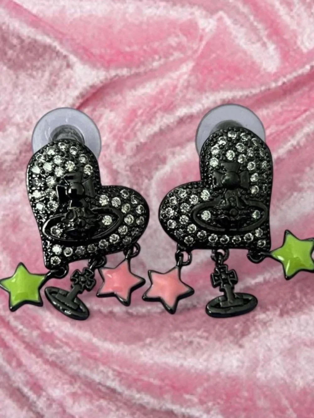 Heart Saturn Earrings
